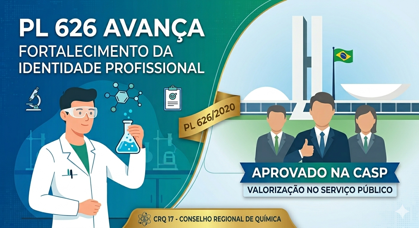 PL 626 avança e fortalece a identidade profissional na Química